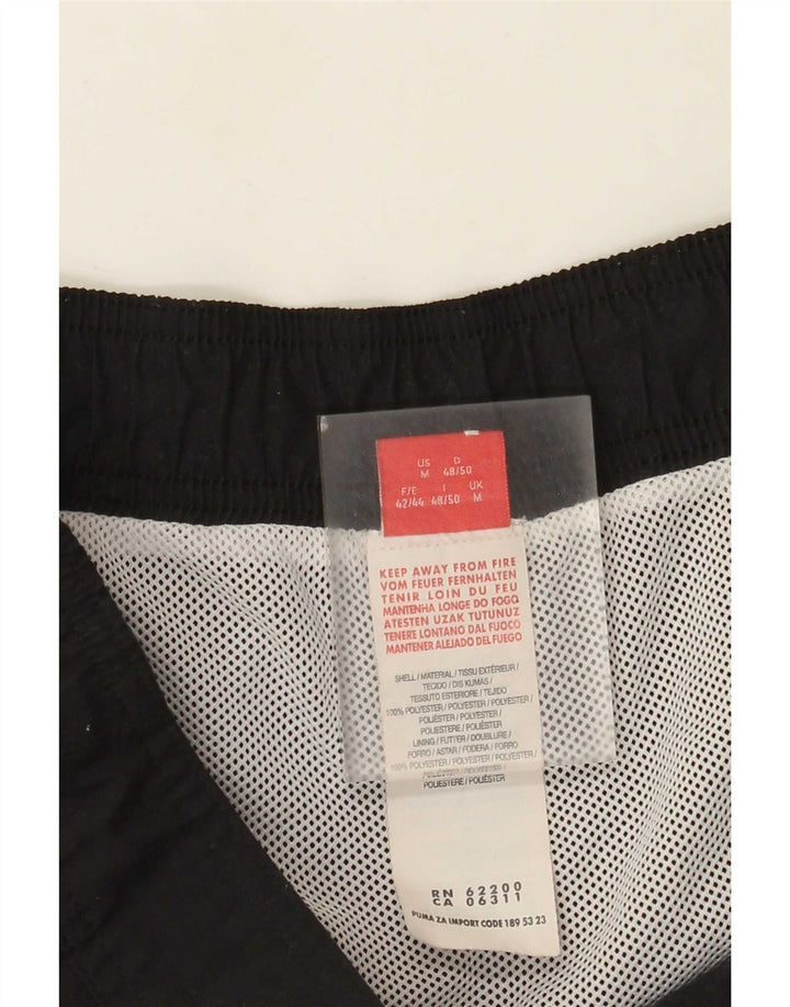 Puma Herre grafiske svømmeshorts Medium Sort Colourblock Polyester