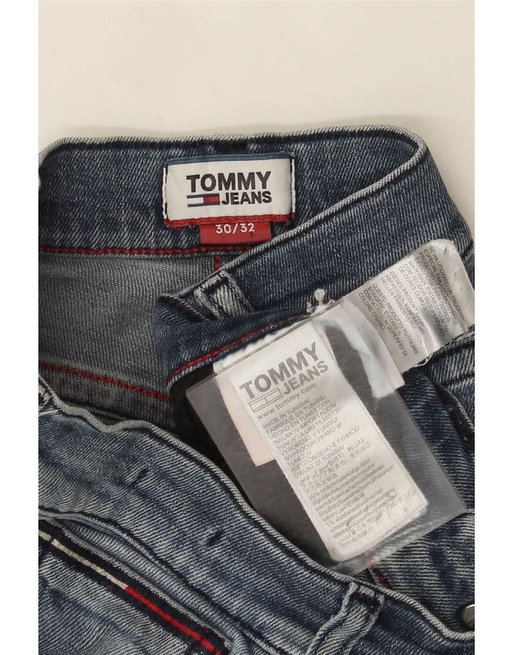 Tommy Hilfiger Herre Slim Jeans W30 L32 Blå Bomuld