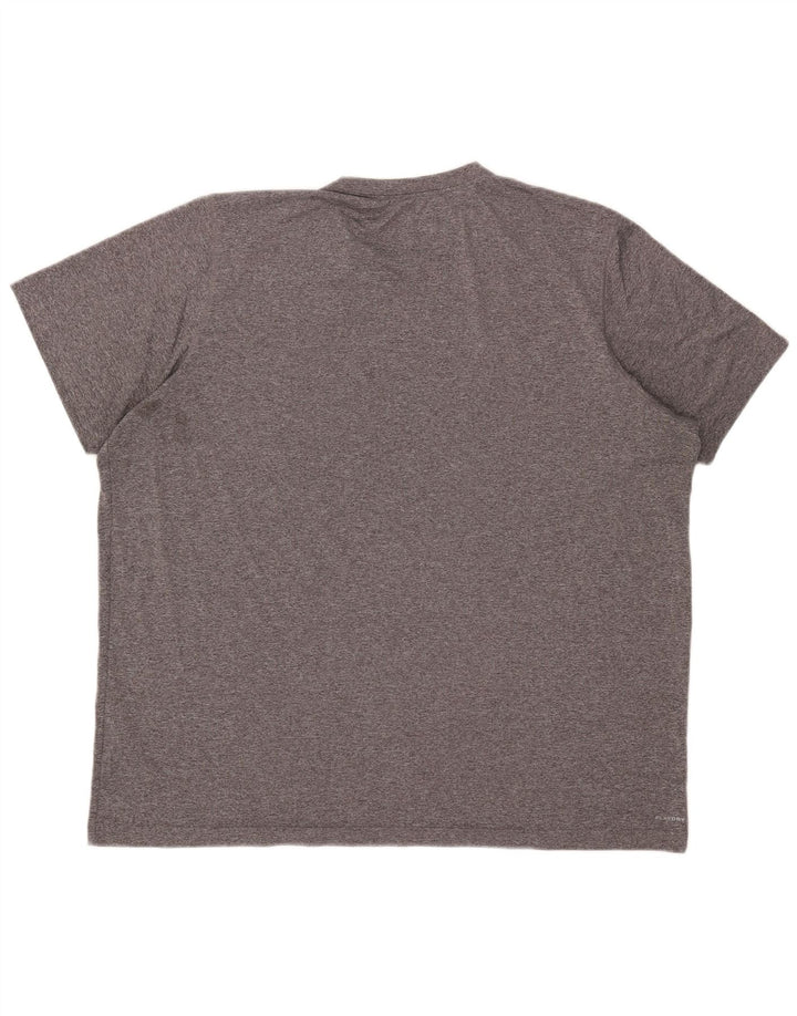 Reebok Herre T-Shirt Top 2XL Grå Flecked Polyester