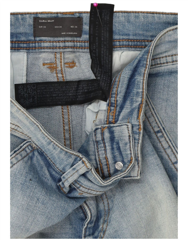 Zara Herre Denim Shorts EU 38 Small W30 Blue Cotton