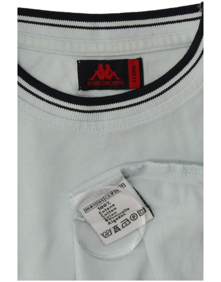 KAPPA Herre T-Shirt Top XL Blå Bomuld