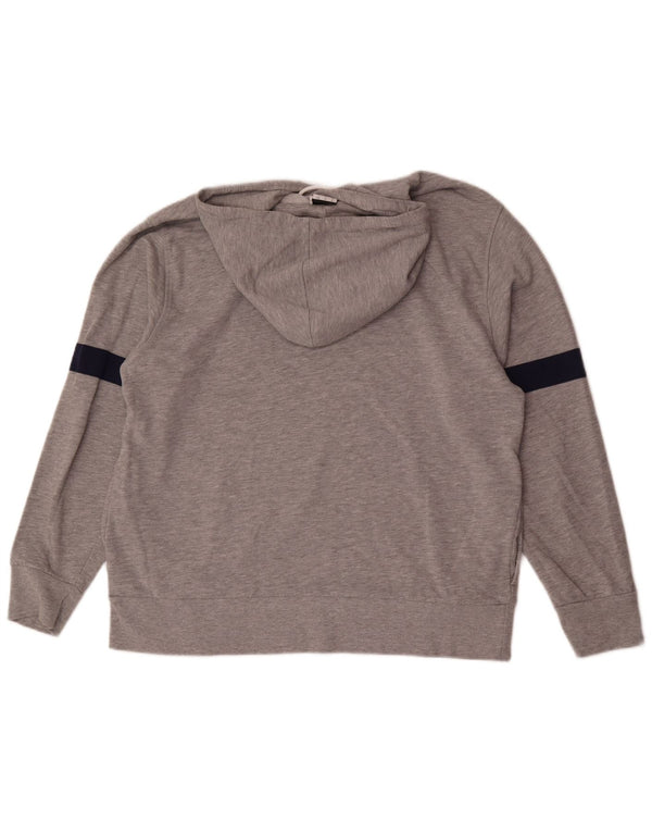 New Balance Herre grafisk hættetrøje Jumper Large Grå Colourblock Bomuld