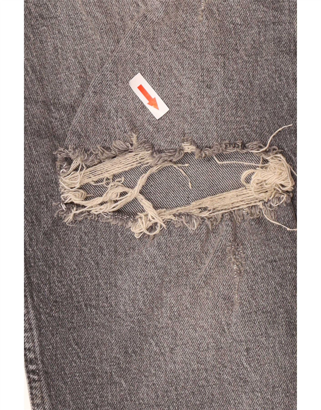 Zara Herre Distressed Straight Jeans EU 44 Large W34 L29 Grå Bomuld