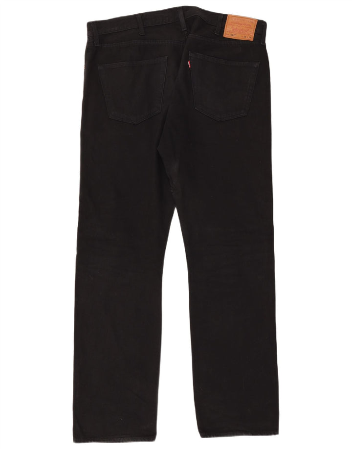 Levi's Herre 501 lige jeans W38 L34 sort bomuld