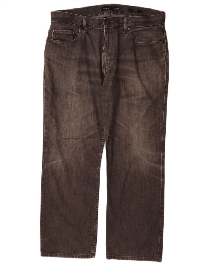 Marks & Spencer Herre Autograph Straight Jeans W36 L29 Grå Bomuld