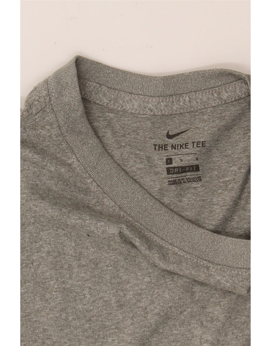NIKE Womens Dri Fit T-Shirt Top UK 16 Large Grey Polyester Vintage Nike and Second-Hand Nike from Messina Hembry 