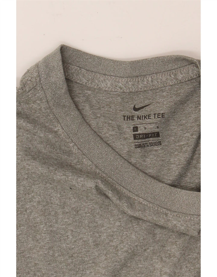 NIKE Womens Dri Fit T-Shirt Top UK 16 Large Grey Polyester Vintage Nike and Second-Hand Nike from Messina Hembry 