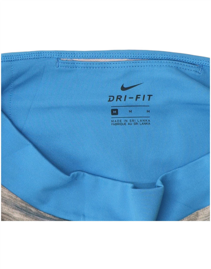 Nike Dame Dri Fit Leggings UK 12 Medium Flerfarvet Colourblock