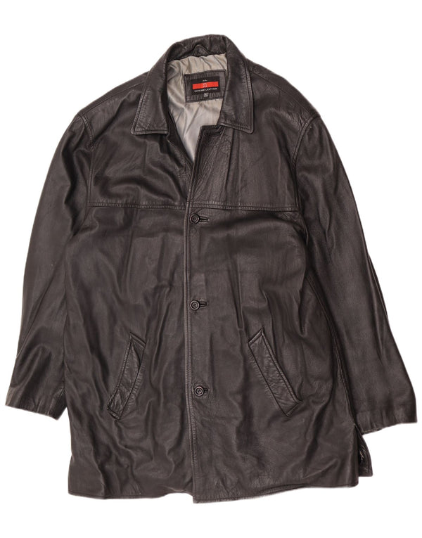 Vintage herre læderfrakke UK 42 XL Sort