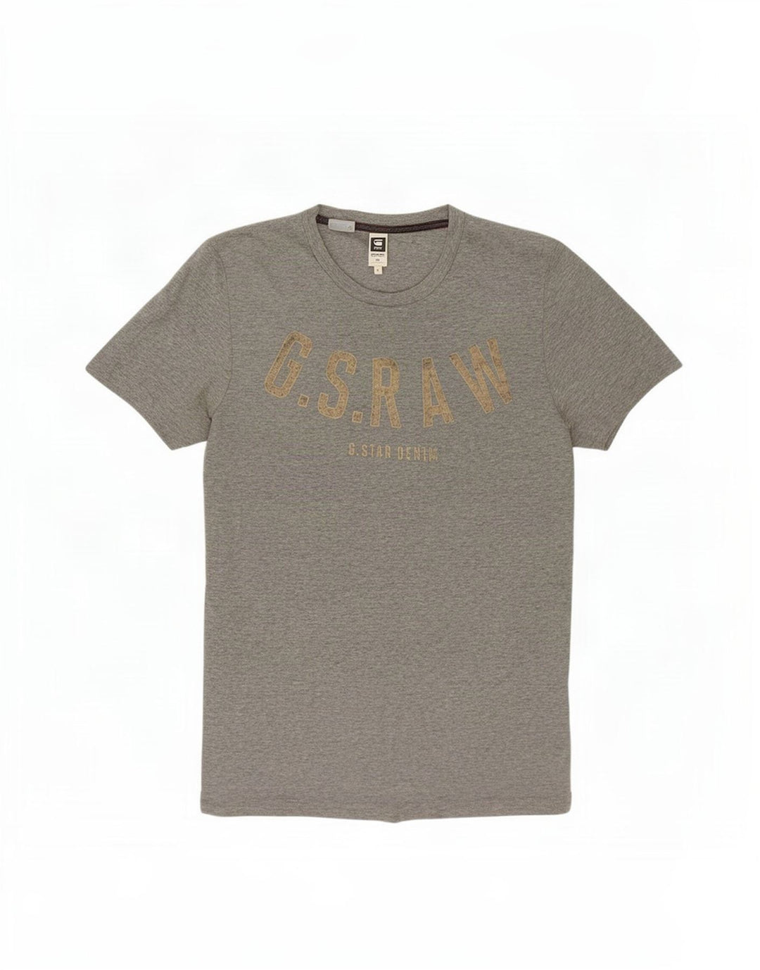 G-Star Dame Grafisk T-Shirt Top UK 12 Medium Grå Bomuld