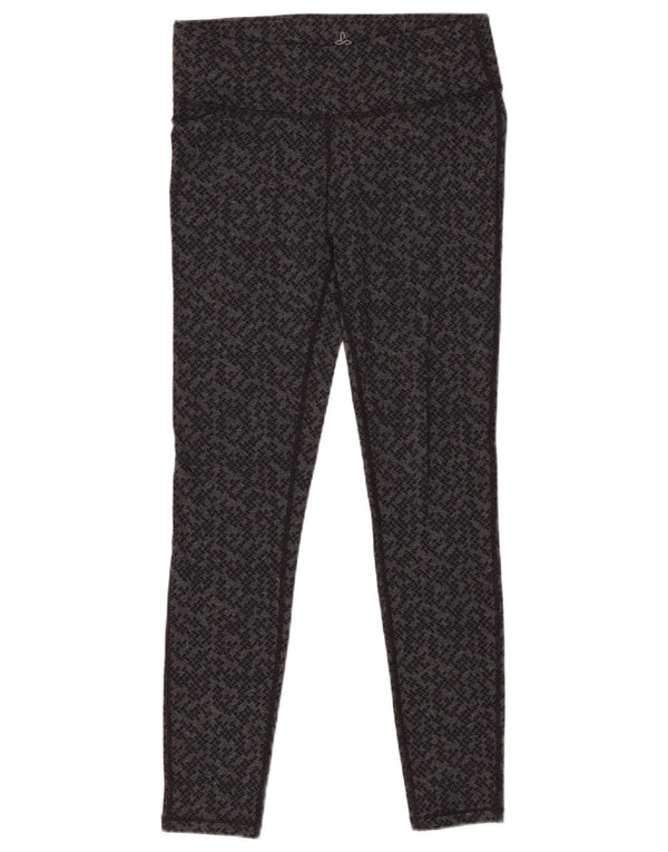PRANA Womens Leggings UK 8 Small Grå Geometrisk Nylon