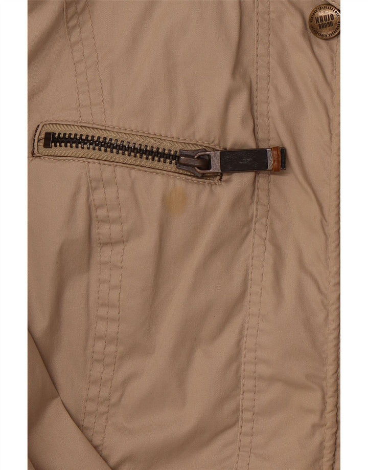 KHUJO Womens Utility Jacket UK 14 Medium Beige Bomuld