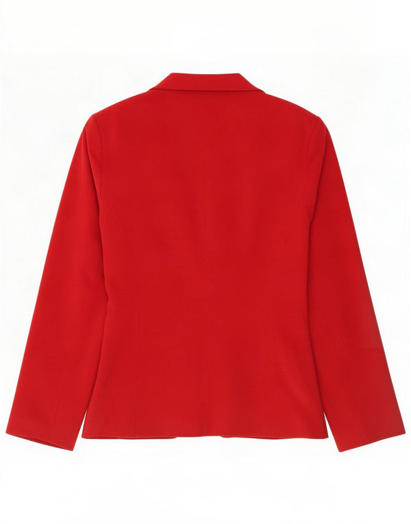 Etam Dame Blazer Jacket UK 12 Medium Rød Polyester