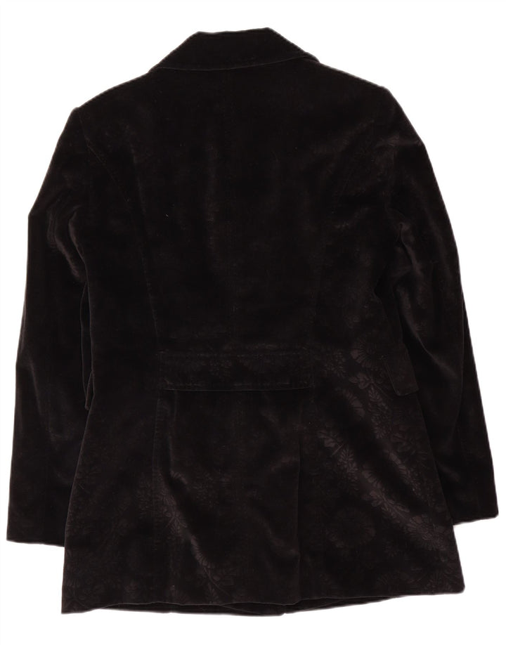 Betty Barclay Dame 3 Button Blazer Jacket UK 12 Medium Black Floral