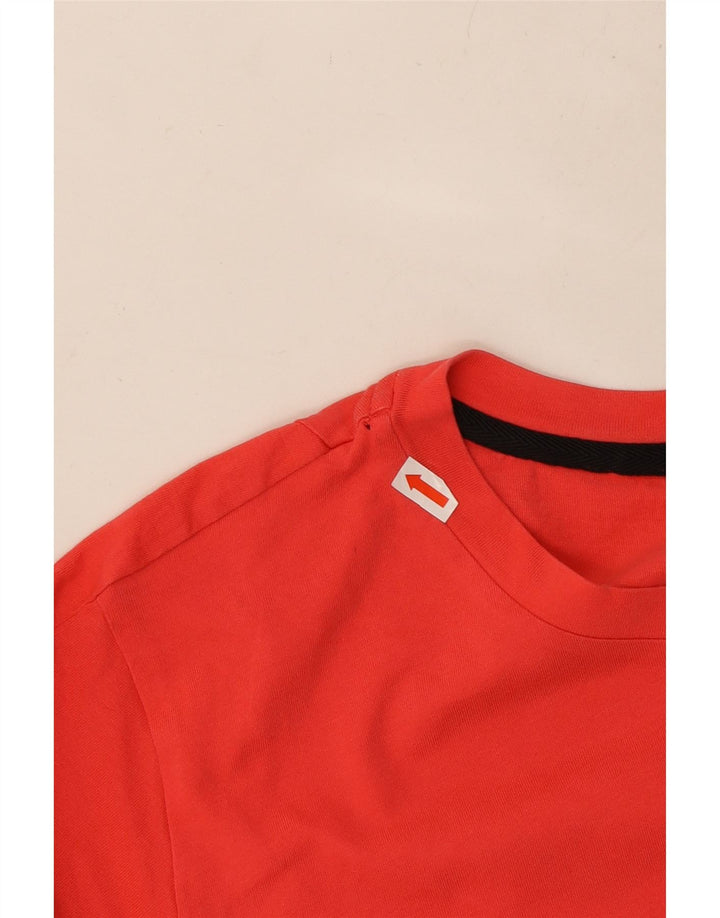 ADIDAS Grafisk T-shirt top til kvinder UK 14 Medium Rød