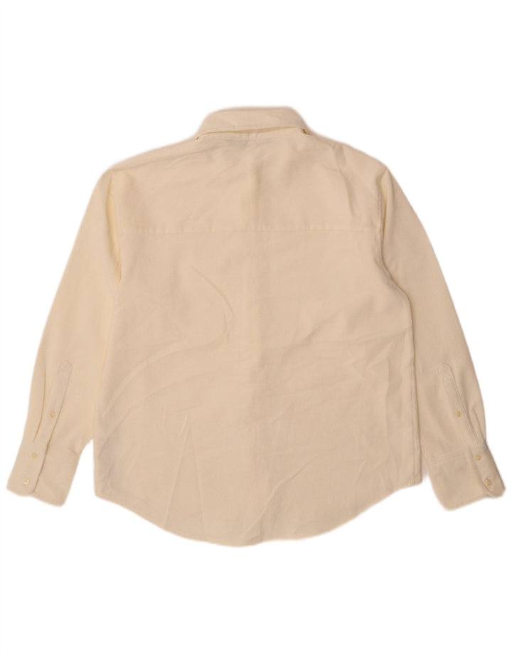 Zara Womens Overshirt Oversized skjorte UK 10 Small Off White Polyester