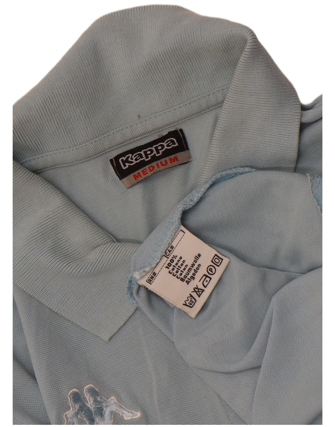 Kappa Dame Polo Shirt UK 12 Medium Blue Bomuld