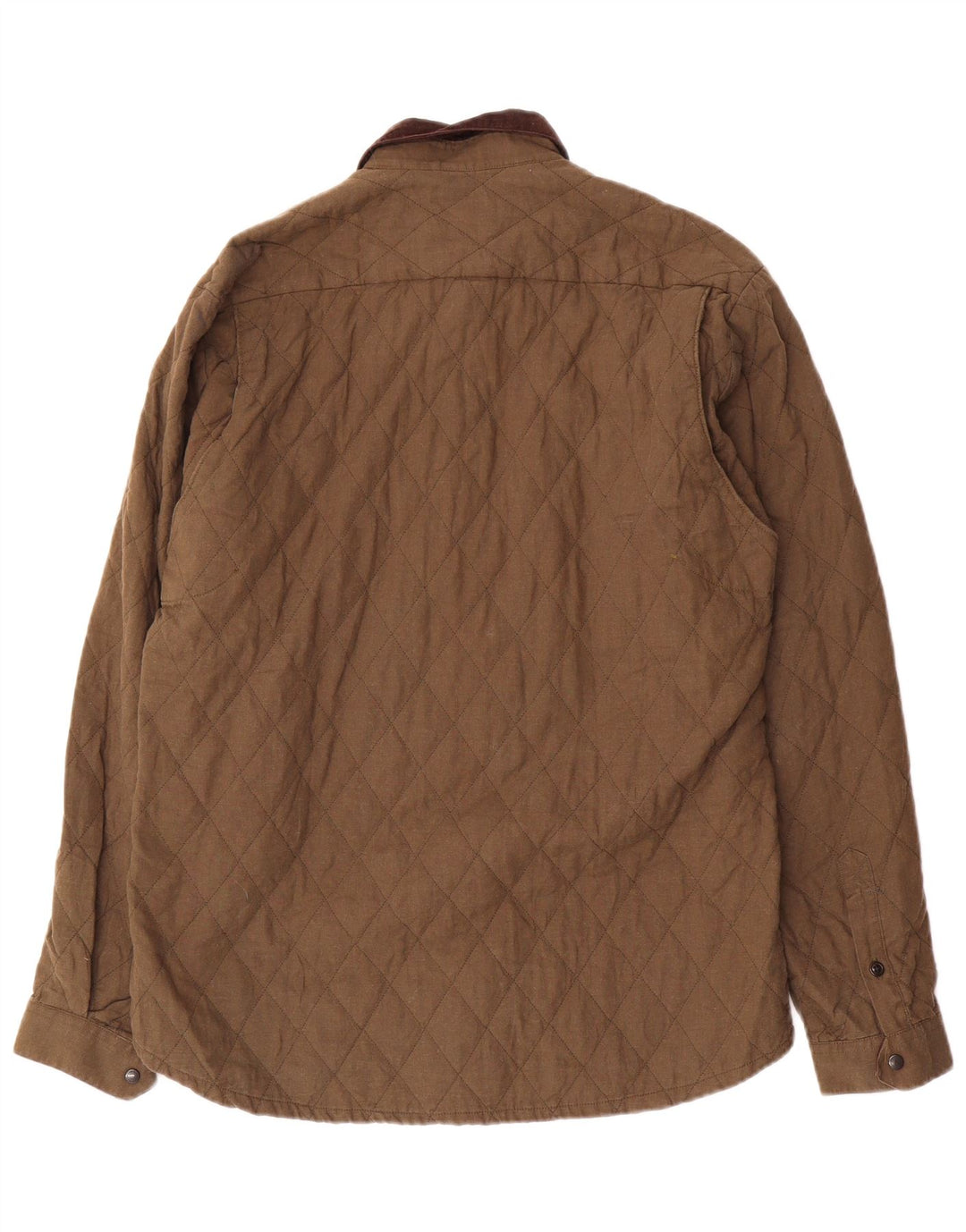 Barbour Herre Quiltet Jakke UK 40 Stor Khaki Bomuld