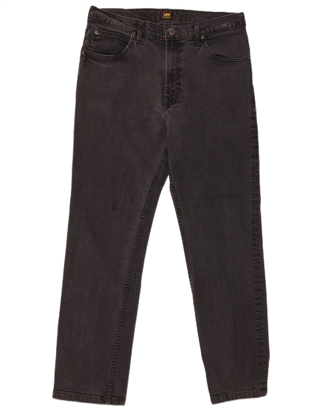 Lee Mens Brooklyn Straight Jeans W34 L30 Sort Bomuld