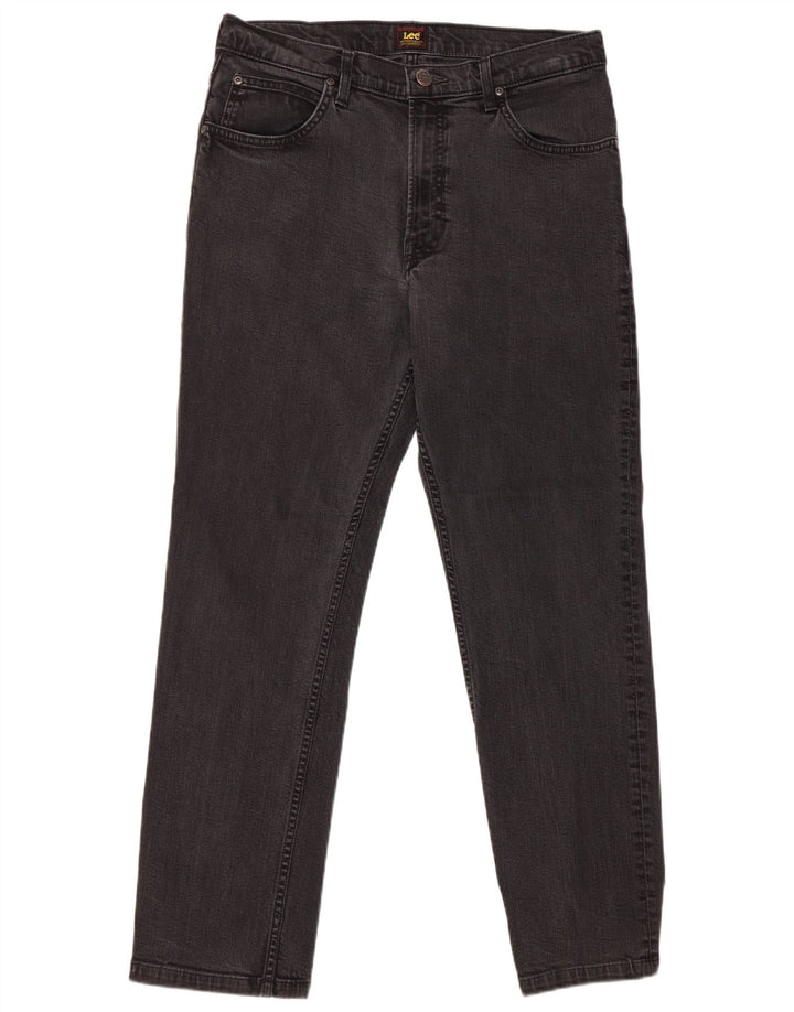 Lee Mens Brooklyn Straight Jeans W34 L30 Sort Bomuld