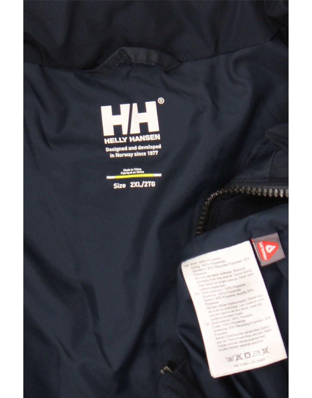 Helly Hansen Herre Bomber Jacket UK 44 2XL Navy Blue Polyester
