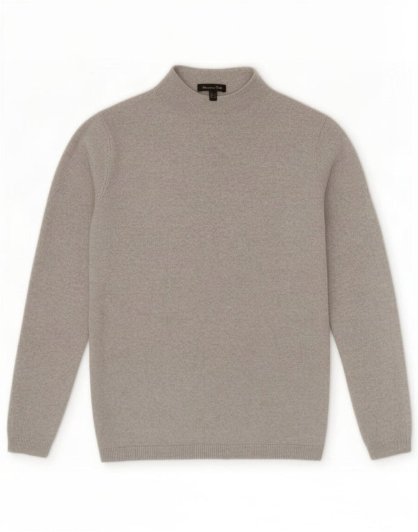 Massimo Dutti Dame Turtle Neck Jumper Sweater UK 10 Small Grey Wool