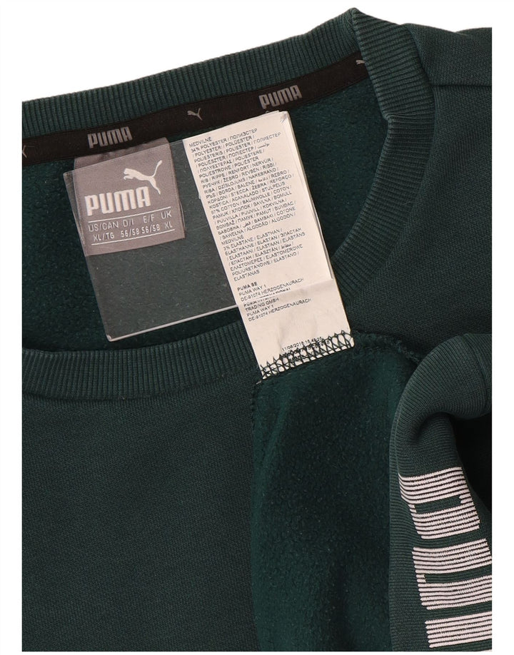 Puma Herre Grafisk Sweatshirt Jumper XL Grøn Bomuld