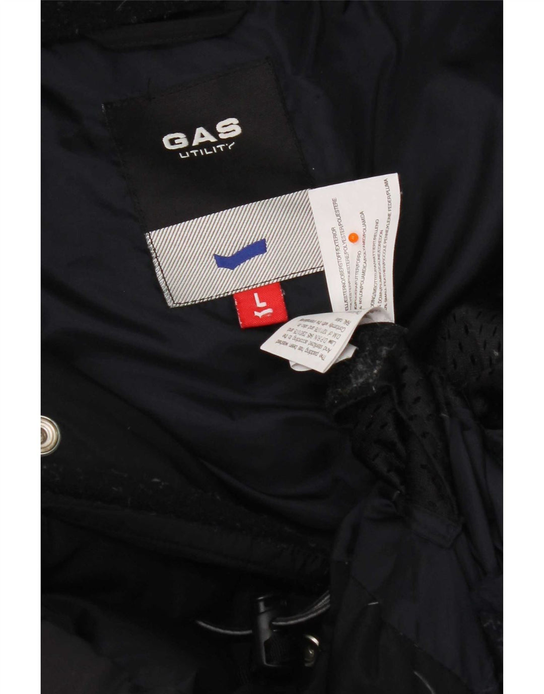 Gas Herre Utility Hooded Polstret Frakke UK 40 Large Navy Blue Polyester