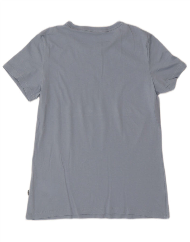 Puma Grafisk T-Shirt Top UK 12 Medium Blå Bomuld