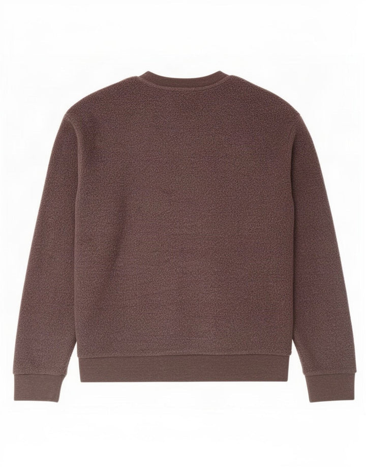 Topshop Dame Grafisk Oversized Fleece Jumper UK 8 Lille brun polyester