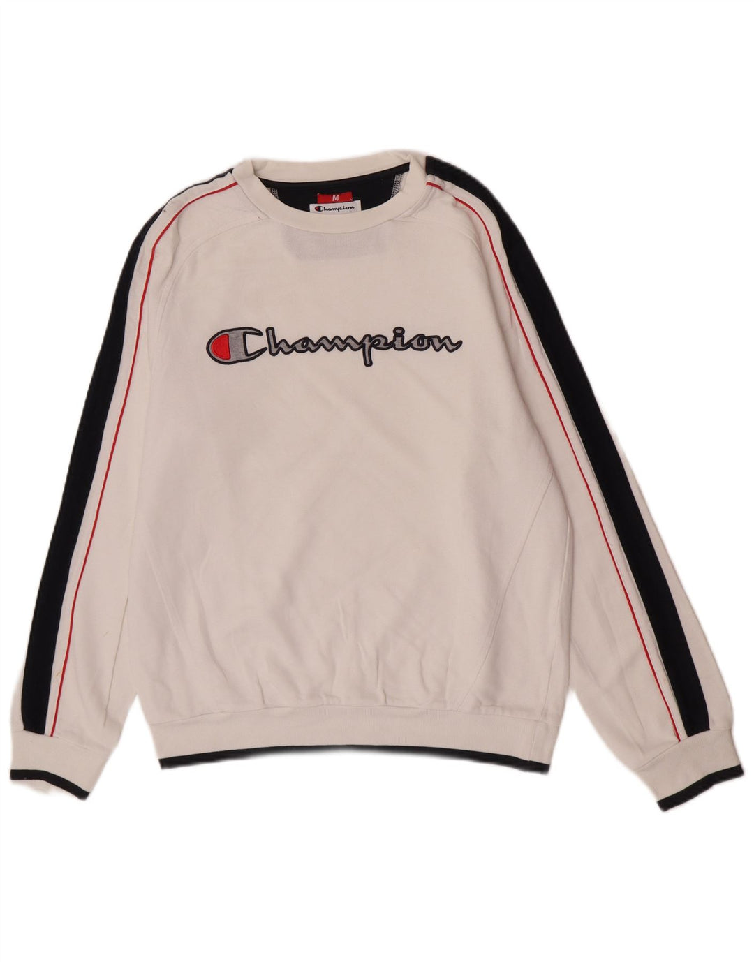 Champion Herre Grafisk Sweatshirt Jumper Medium Hvid Colourblock