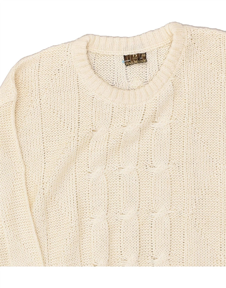 VINTAGE Womens Crew Neck Jumper Sweater IT 48 XL Beige | Vintage Vintage | Thrift | Second-Hand Vintage | Used Clothing | Messina Hembry 