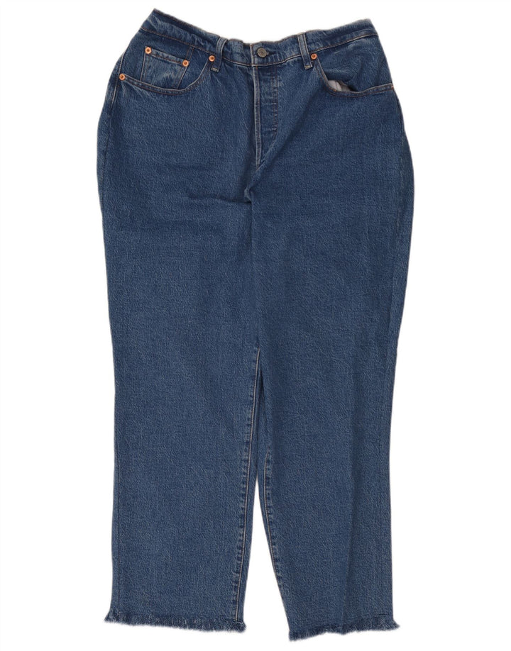 Levi's Womens Cropped Jeans W34 L26 Blå
