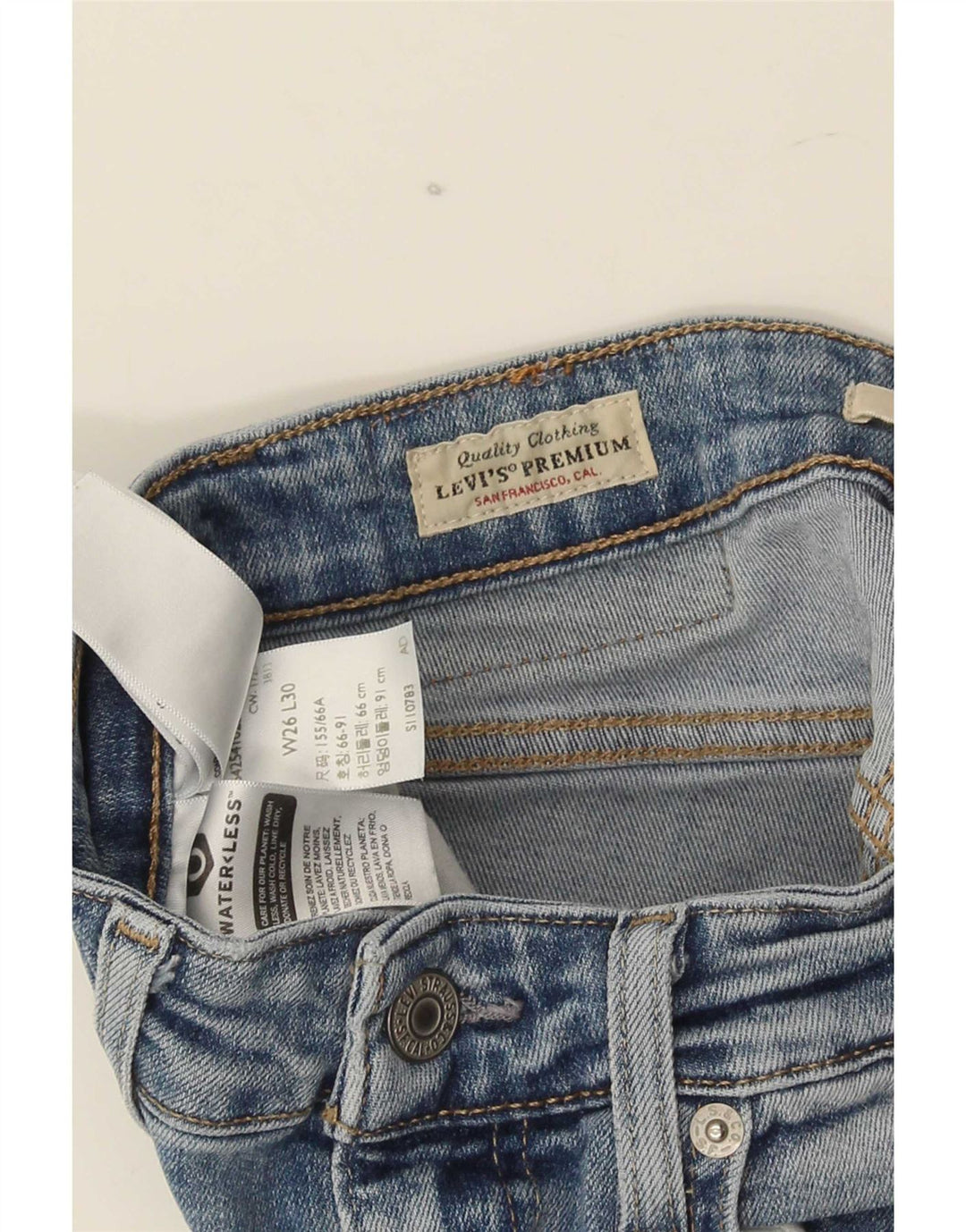 Levi's Dame 726 Flared Jeans W26 L30 Blå Bomuld