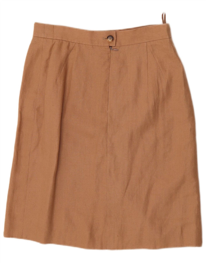 HERMES lige nederdel til kvinder IT 44 Medium W30 Beige hør