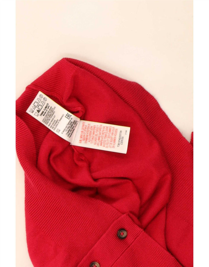 Marks & Spencer Dame Cardigan Sweater UK 14 Large Red Viscose
