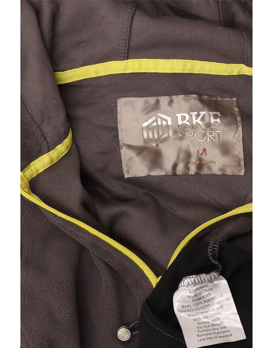 BKE dame fleecejakke med hætte UK 14 Medium Grey Colourblock Polyester