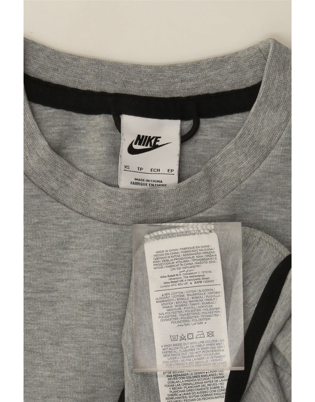 Nike Sweatshirt til mænd XS Grå Flecked Bomuld