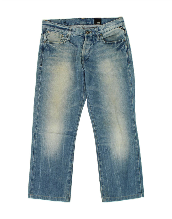 JACK & JONES Mens Straight Jeans W32 L28  Blue Vintage Jack & Jones and Second-Hand Jack & Jones from Messina Hembry 