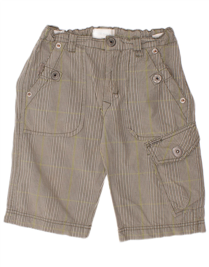 Diesel Boys Cargo Shorts 3-4 år W22 Gråstribet bomuld