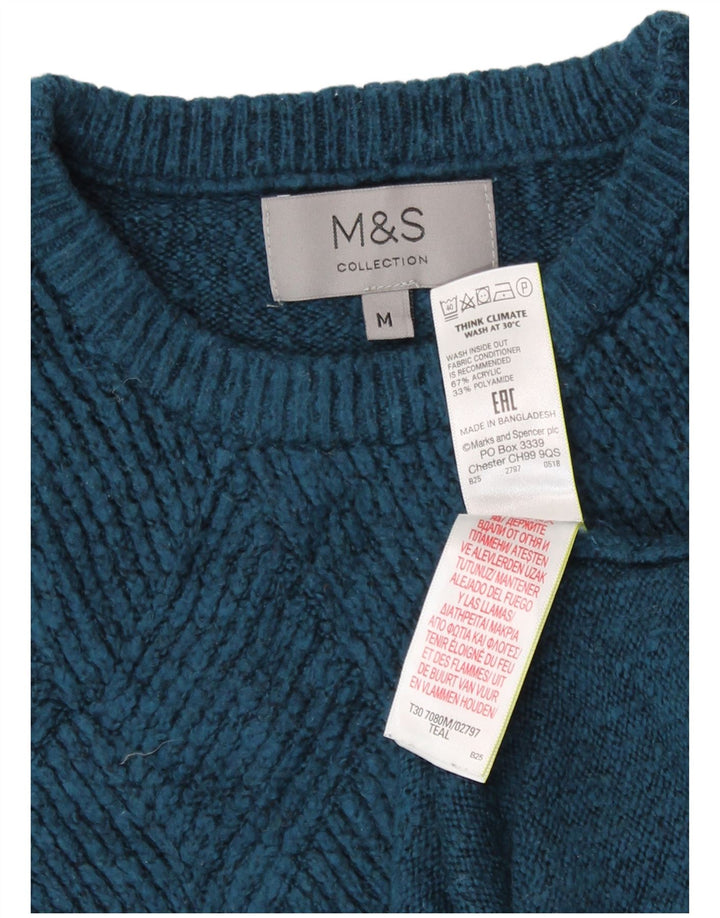 Marks & Spencer Herre sweater med rund hals, mellemgrøn akryl