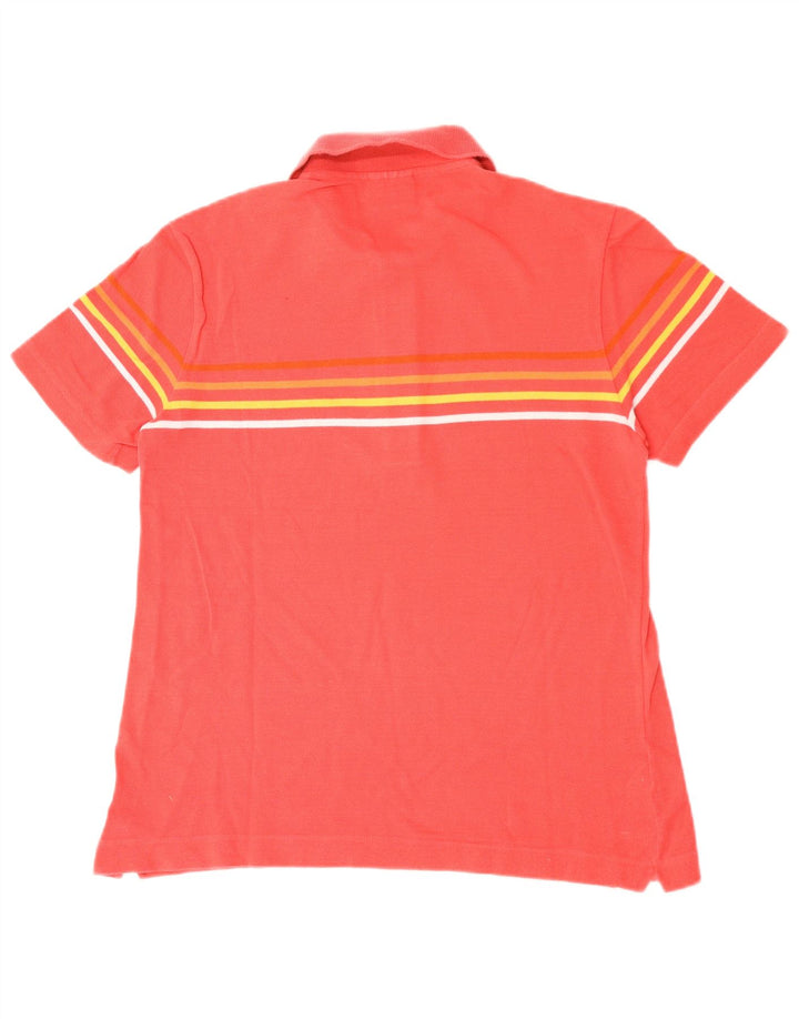 LACOSTE Poloskjorte til mænd størrelse 3 Lille lyserød stribet bomuld