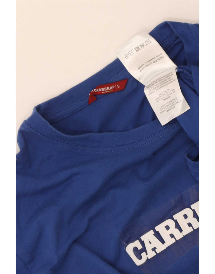 Carrera Herre grafisk T-shirt top lille blå bomuld