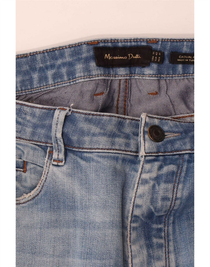 Massimo Dutti Herre Casual Fit Straight Jeans EU 40 Medium W31 L29 Blå