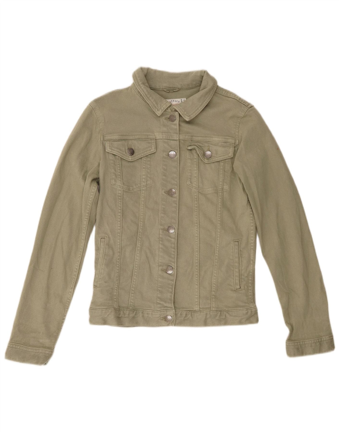 Fat Face Dame denimjakke UK 6 XS Khaki Bomuld