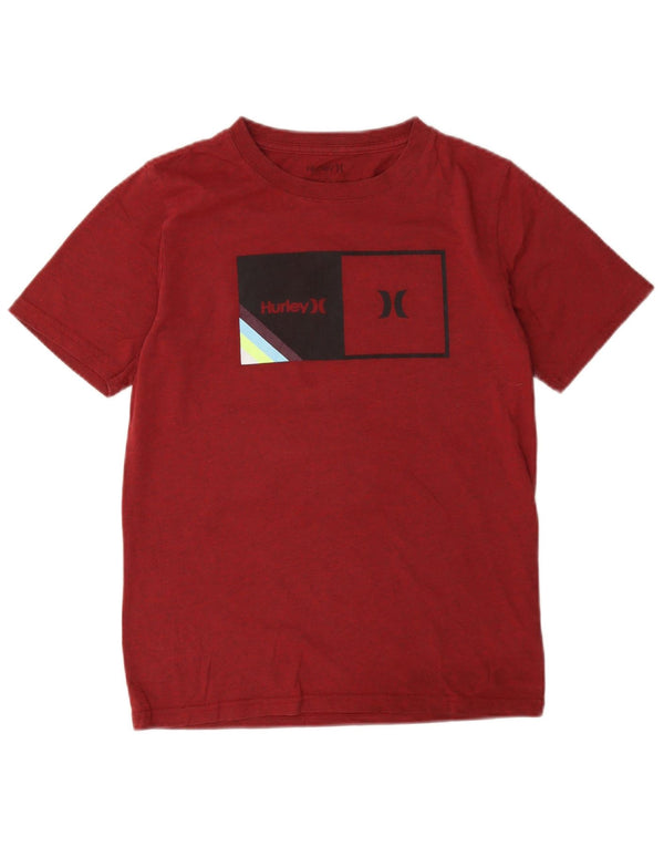 Hurley Boys Grafisk T-Shirt Top 12-13 År Stor Bourgogne Bomuld