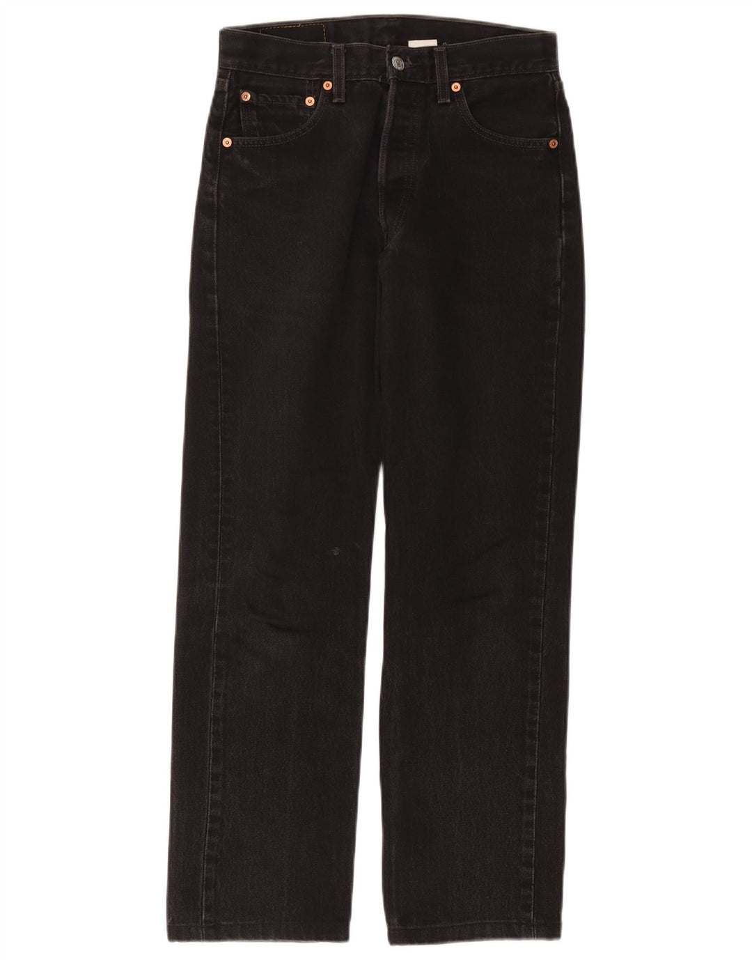 Levi's Dame 501 Straight Jeans W29 L28 Sort Bomuld