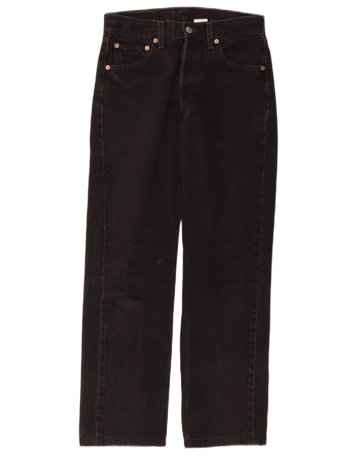 Levi's Dame 501 Straight Jeans W29 L28 Sort Bomuld