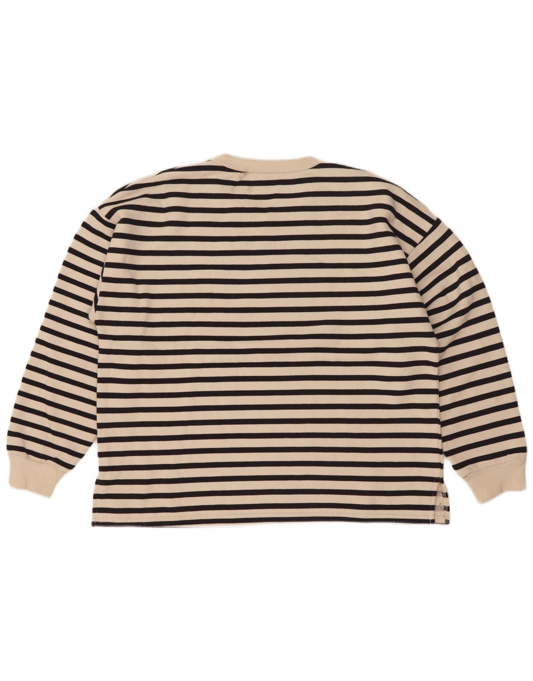 Zara Dame Oversized Sweatshirt Jumper UK 14 Medium Off White Stribet