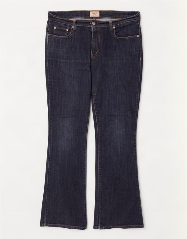 Levi's Dame Bootcut Jeans US 12 Large W32 L30 Marineblå Bomuld
